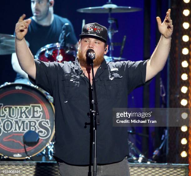 Luke Combs performs onstage during the 2018 iHeartCountry Festival by AT&T held at The Frank Erwin Center on May 5, 2018 in Austin, Texas.
