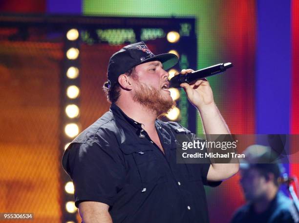 Luke Combs performs onstage during the 2018 iHeartCountry Festival by AT&T held at The Frank Erwin Center on May 5, 2018 in Austin, Texas.