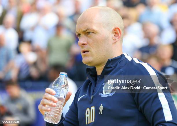 Preston North End manager Alex Neil during the Sky Bet Championship match between Preston North End and Burton Albion at Deepdale on May 6, 2018 in...