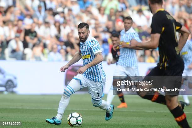 Mirco Antenucci of Spal in action during the serie A match between Spal and Benevento Calcio at Stadio Paolo Mazza on May 6, 2018 in Ferrara, Italy.
