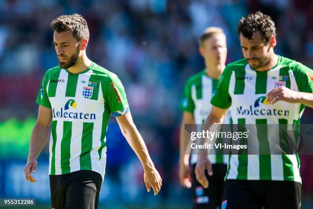 Bram van Polen of PEC Zwolle, Dirk Marcellis of PEC Zwolle during the Dutch Eredivisie match between AZ Alkmaar and PEC Zwolle at AFAS stadium on May...