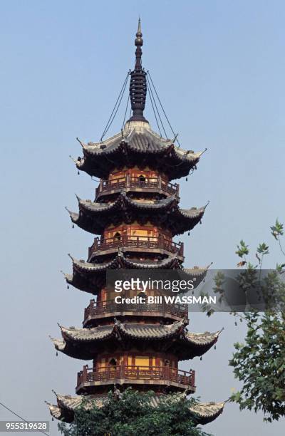 Le temple Longhua à Shanghai, en 1999, Chine.