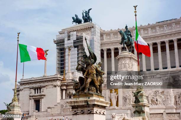 Monument à Victor-Emmanuel II, conçu par Giuseppe Sacconi et réalisé entre 1885 et 1911 pour célébrer les 50 ans de l'Unité Italienne, situé sur la...