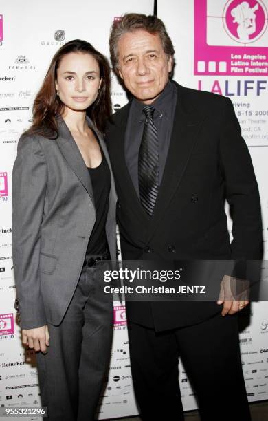 Hollywood - Mia Maestro and Edward James Olmos attend the LALIFF Screening of "Chagas: A Hidden Affliction" held at the Egyptian Arena Theatre in...