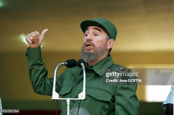 President Fidel Castro in Cobre village.