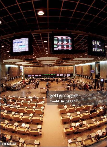 Buenos Aires, argentina april, 2001. Bolsa de comercio stock exchange.