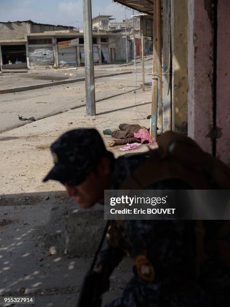 Membres des forces de police fédérale, le 29 mars 2017, Mossoul, Irak.