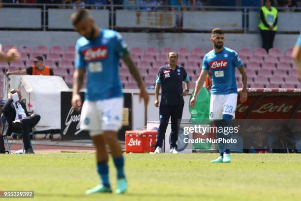 Maurizio Sarri during the Italian Serie A football SSC Napoli v Torino FC at S. Paolo Stadium in Naples on May 6, 2018