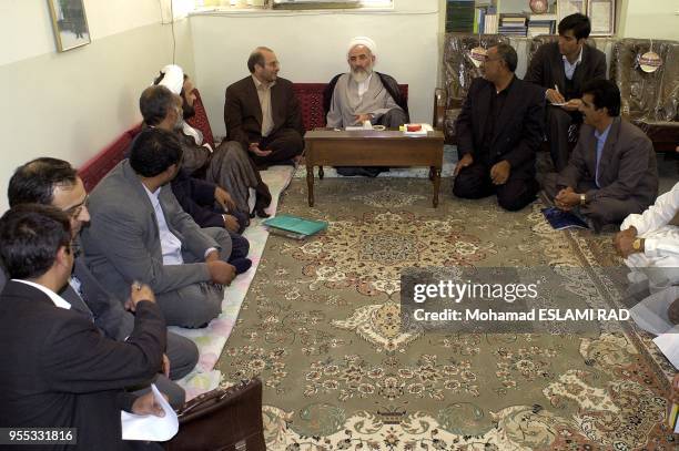 Ghalibaf meeting with Imam of Friday Prayers of Shiites Muslems.