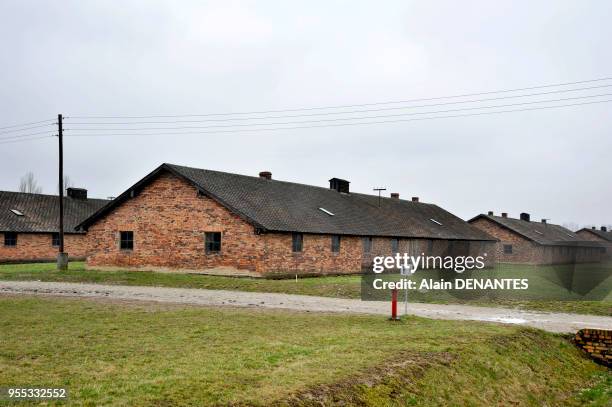 Camp de concentration et d'extermination de Auschwitz II Birkenau, ici les baraquements du camp des femmes, le 10 Mars 2016 a Oswiecim-Brzezinka en...