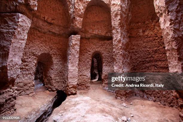 interior of a qanat, kerman province, iran - persian culture stock pictures, royalty-free photos & images