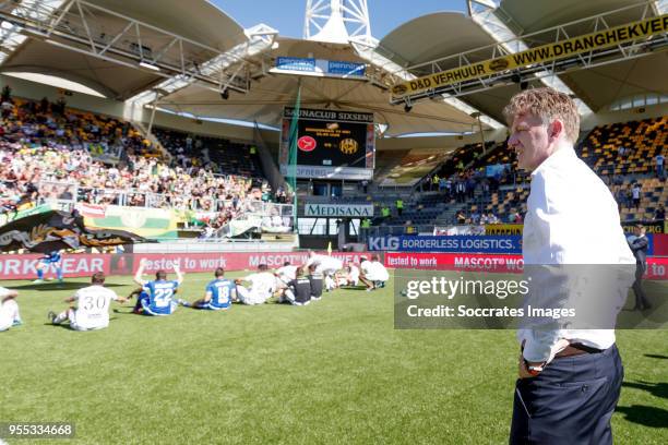 Coach Alfons Groenendijk of ADO Den Haag during the Dutch Eredivisie match between Roda JC v ADO Den Haag at the Parkstad Limburg Stadium on May 6,...