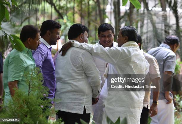 Karnataka Chief Minister Siddaramaiah in a candid mood before the press conference at the Press Club, on May 6, 2018 in Bengaluru, India....