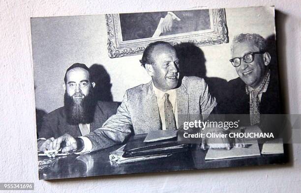 Photo d'Oskar Schindler , l'industriel allemand membre du parti nazi, qui sauva pendant la seconde guerre mondiale plus de 1200 juifs en les...