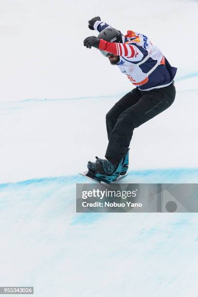 Keith Gabel of the United States competes in the men's Banked Slalom SB-LL2 Run3 during day 7 of the PyeongChang 2018 Paralympic Games on March 16,...