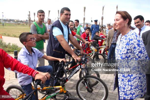 La Ministre de l?Écologie, du Développement Durable et de l?Énergie Segolene Royal en visite le 3 octobre 2015 à Alger, Algérie.