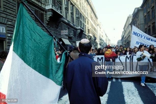 . MANIF. CONTRE L'ANTISEMITISME A ROME.