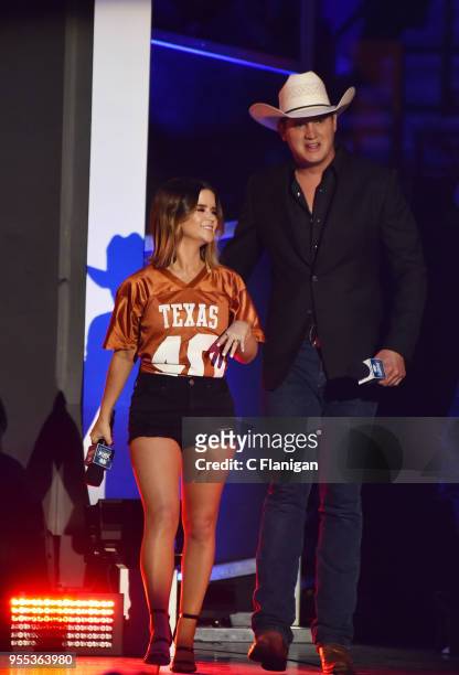Maren Morris and Jon Pardi speaks onstage during the 2018 iHeartCountry Festival by AT&T at The Frank Erwin Center on May 5, 2018 in Austin, Texas.