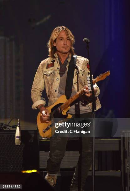 Keith Urban performs onstage during the 2018 iHeartCountry Festival by AT&T at The Frank Erwin Center on May 5, 2018 in Austin, Texas.