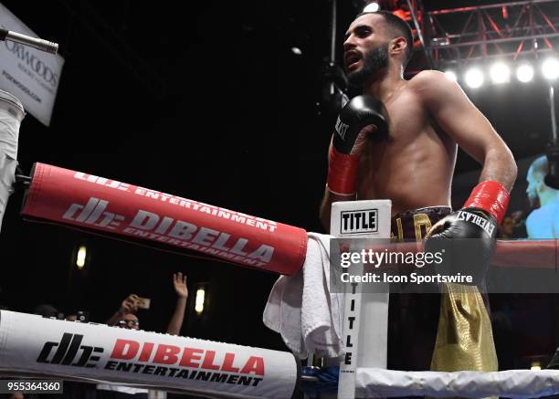 Khalid Twaiti battles Joseph Cole during their bout on May 5, 2018 at the Foxwoods Fox Theater in Mashantucket, Connecticut. Khalid Twaiti defeated...