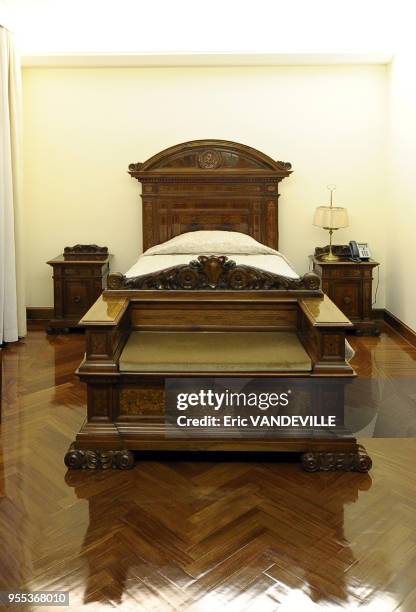 Appartement du pape François à la résidence Santa Marta en mars 2013 au Vatican. Après son élection, le 13 mars 2013, le pape François, s'y sentant...