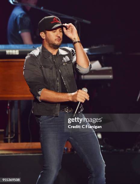 Luke Bryan performs during the 2018 iHeartCountry Festival by AT&T at The Frank Erwin Center on May 5, 2018 in Austin, Texas.