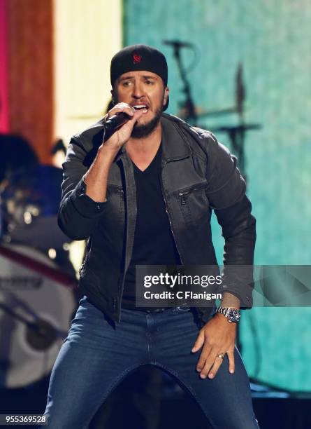 Luke Bryan performs during the 2018 iHeartCountry Festival by AT&T at The Frank Erwin Center on May 5, 2018 in Austin, Texas.