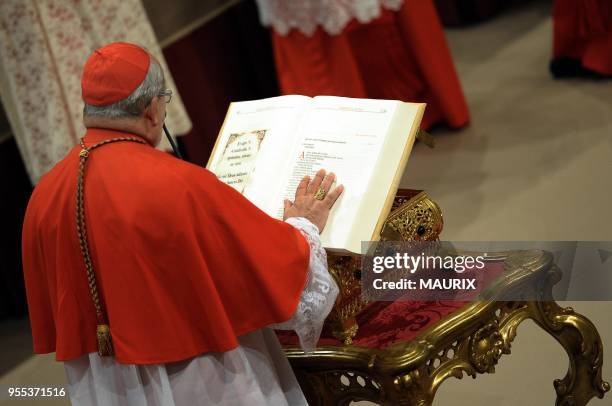 Cardinals filed into the Sistine Chapel for the conclave on March 12, 2013 in Vatican.