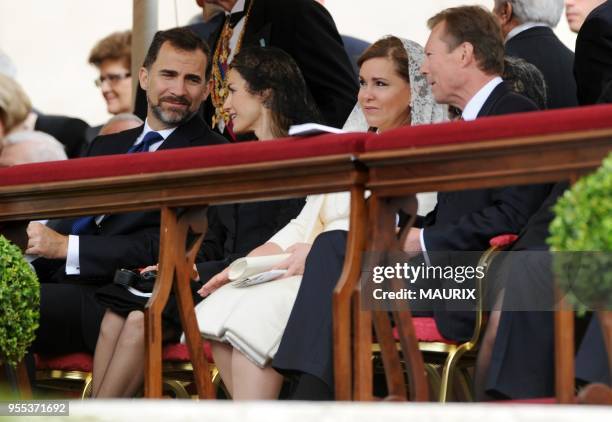 Beatification of pope John Paul II during a ceremony celebrated by Benedict XVI at the Vatican on May 1,2011. Prince Felipe of Spain, Princess...