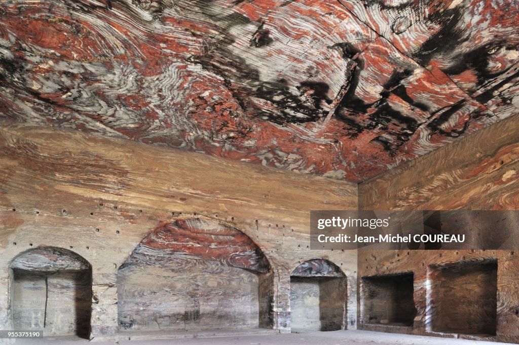 Inside the urn tomb, petra, jordan