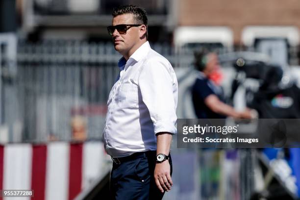 Coach John Stegeman of Heracles Almelo during the Dutch Eredivisie match between Sparta v Heracles Almelo at the Sparta Stadium Het Kasteel on May 6,...