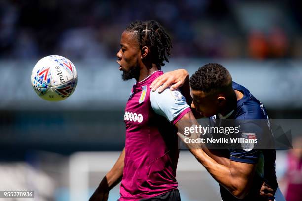 Josh Onomah of Aston Villa during the Sky Bet Championship match between Millwall and Aston Villa at the Den on May 06, 2018 in London, England.