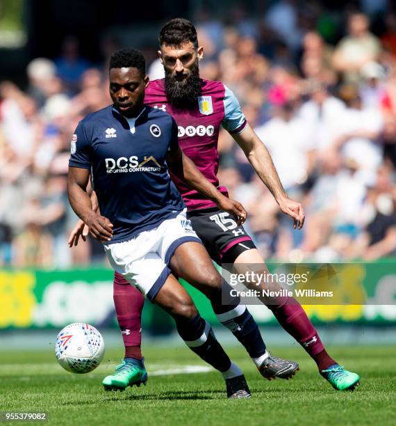 Mile Jedinak of Aston Villa during the Sky Bet Championship match between Millwall and Aston Villa at the Den on May 06, 2018 in London, England.