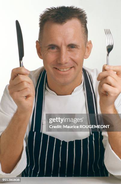 Le grand-chef cuisinier britannique Gary RHODES du restaurant le city Rhodes. Londres: le grand-chef cuisinier britannique Gary RHODES du restaurant...