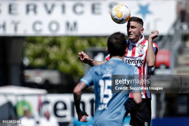 Jeffrey Chabot of Sparta Rotterdam during the Dutch Eredivisie match between Sparta v Heracles Almelo at the Sparta Stadium Het Kasteel on May 6,...
