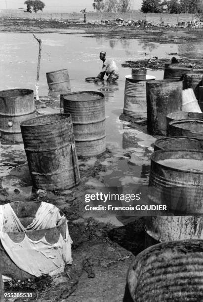 Pollution de l'eau à Bobo en juin 2000, Burkina Faso.