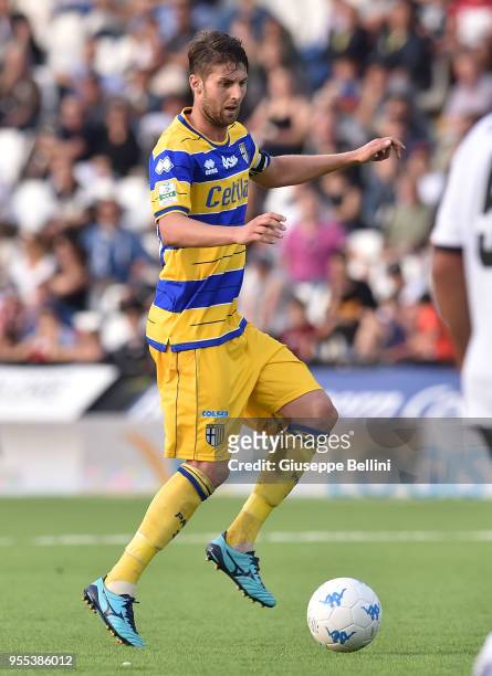Manuel Scavone of Parma Calcio in action during the serie B match between AC Cesena and Parma Calcio at Dino Manuzzi Stadium on May 6, 2018 in...