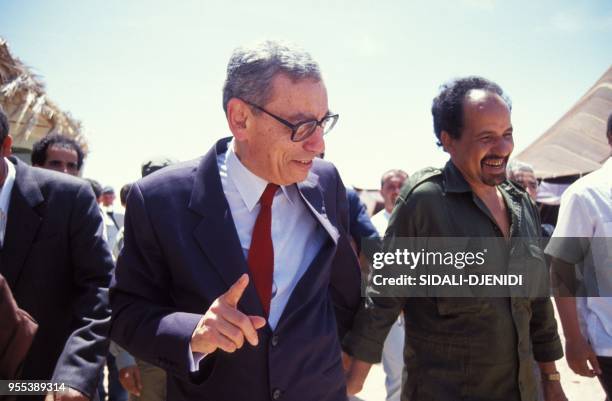 Secretary Boutros Boutros-Ghali and President of Polisario Mohamed Abdelaziz.