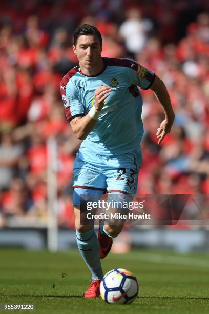 Stephen Ward of Burnley in action during the Premier League match between Arsenal and Burnley at Emirates Stadium on May 6, 2018 in London, England.