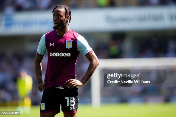 Josh Onomah of Aston Villa during the Sky Bet Championship match between Millwall and Aston Villa at the Den on May 06, 2018 in London, England.