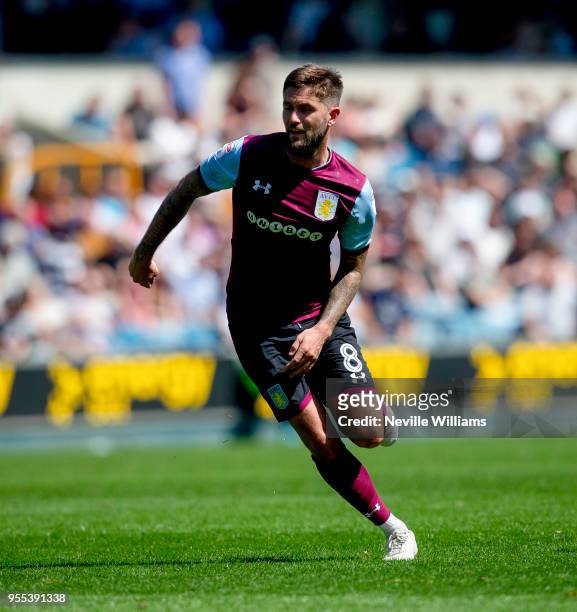 Henri Lansbury of Aston Villa during the Sky Bet Championship match between Millwall and Aston Villa at the Den on May 06, 2018 in London, England.