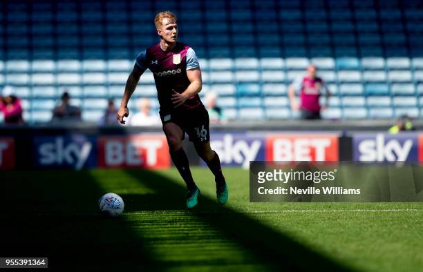 James Bree of Aston Villa during the Sky Bet Championship match between Millwall and Aston Villa at the Den on May 06, 2018 in London, England.
