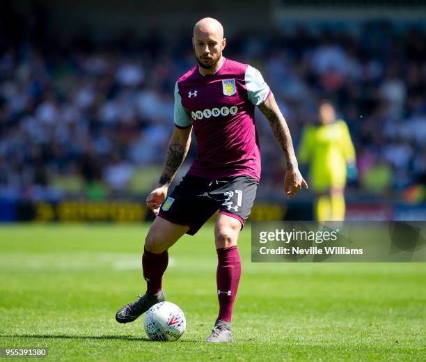 Alan Hutton of Aston Villa during the Sky Bet Championship match between Millwall and Aston Villa at the Den on May 06, 2018 in London, England.