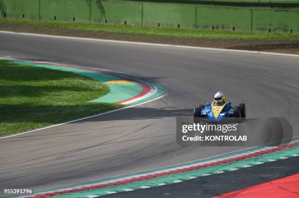 An old race car during Minardi Day in Imola. During this demonstration, the historic cars of Formula 1, Formula 2, Formula 3, Gran Turismo and...