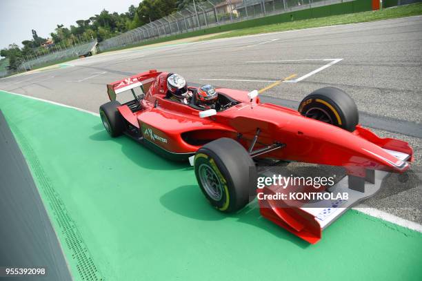 An old race car during Minardi Day in Imola. During this demonstration, the historic cars of Formula 1, Formula 2, Formula 3, Gran Turismo and...