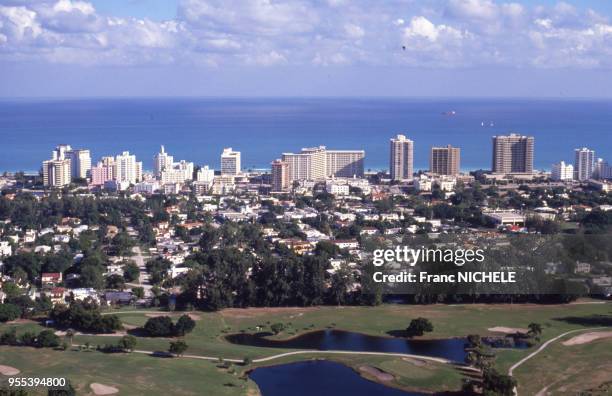 Vue d'un terrain de golf à Miami, en Floride, Etats-Unis.