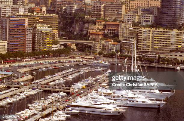 Le port, Monté-Carlo, circa 1990, principauté de Monaco.