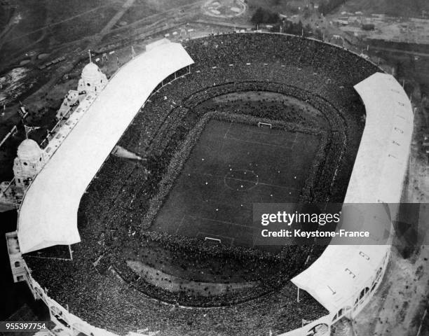 Vue aérienne du stade de Wembley à Londres, Royaume-Uni.