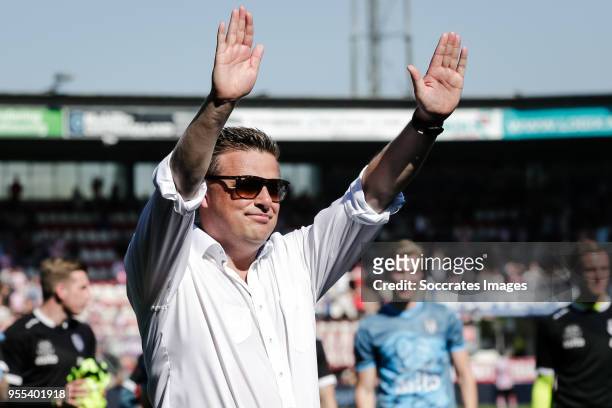 Coach John Stegeman of Heracles Almelo during the Dutch Eredivisie match between Sparta v Heracles Almelo at the Sparta Stadium Het Kasteel on May 6,...