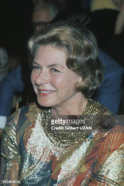 Ingrid Bergman lors du Gala de l'Union en 1975, Paris, France.